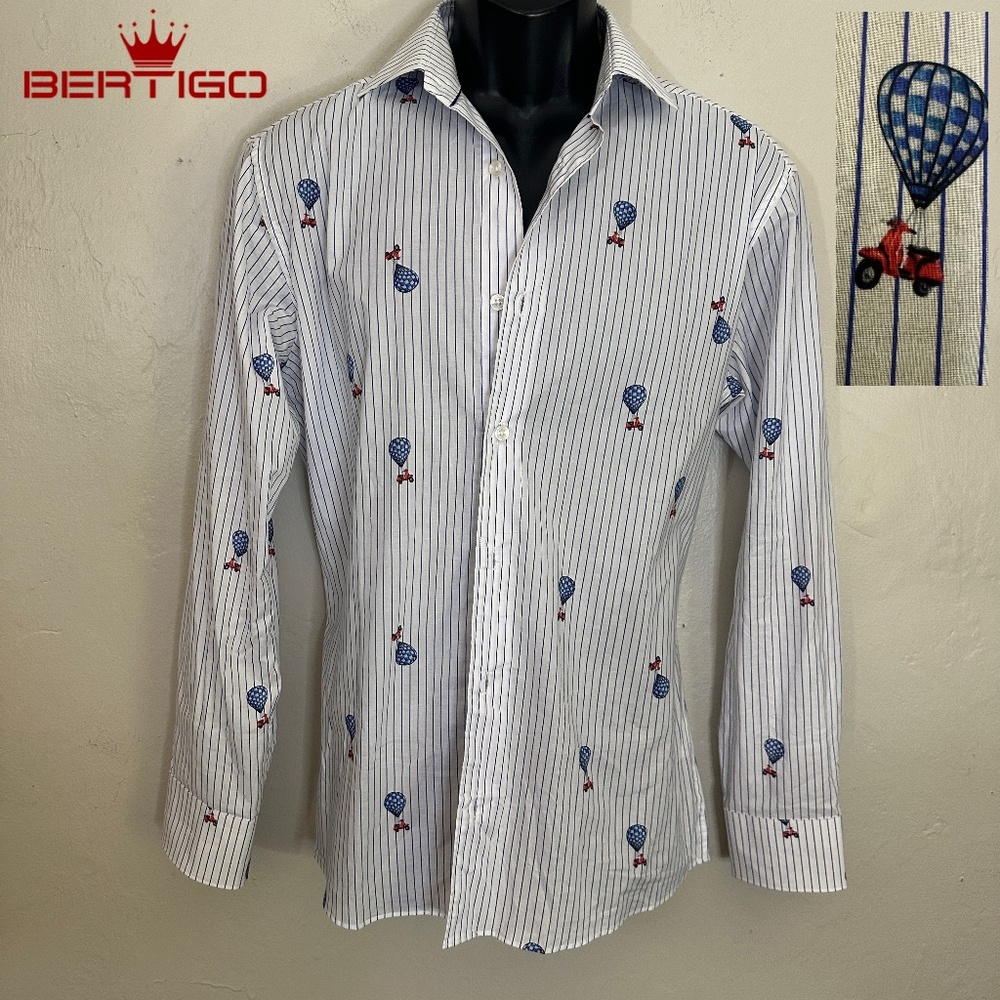 Bertigo Vespa Long Sleeve Shirt Small Gently worn 100% cotton